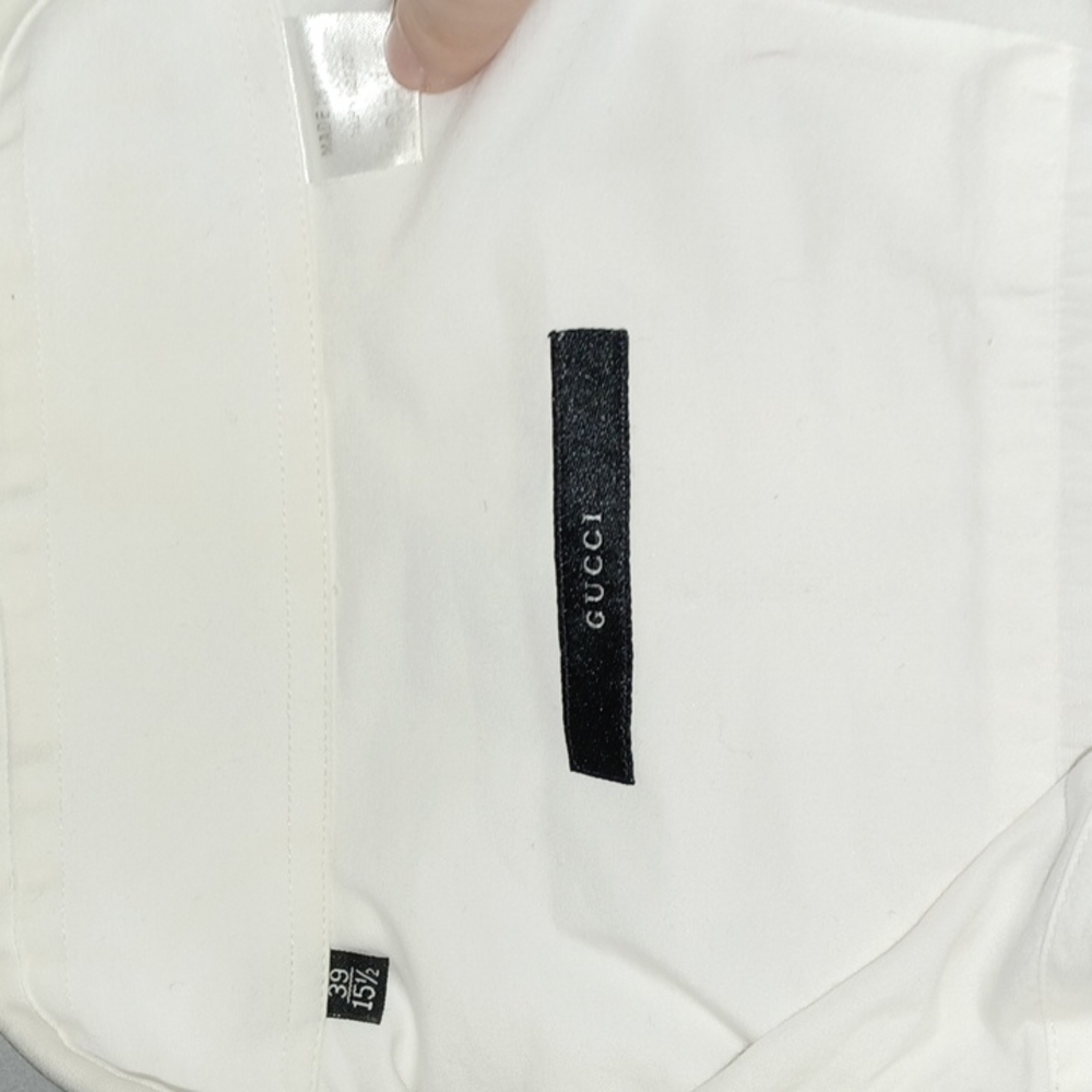 Gucci Men's White button down poplin shirt - Picture 12 of 16